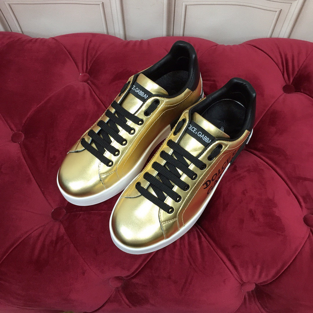 Dolce & Gabbana Portofino Graffiti Sneakers – Unisex Couple's Luxury Casual Shoes