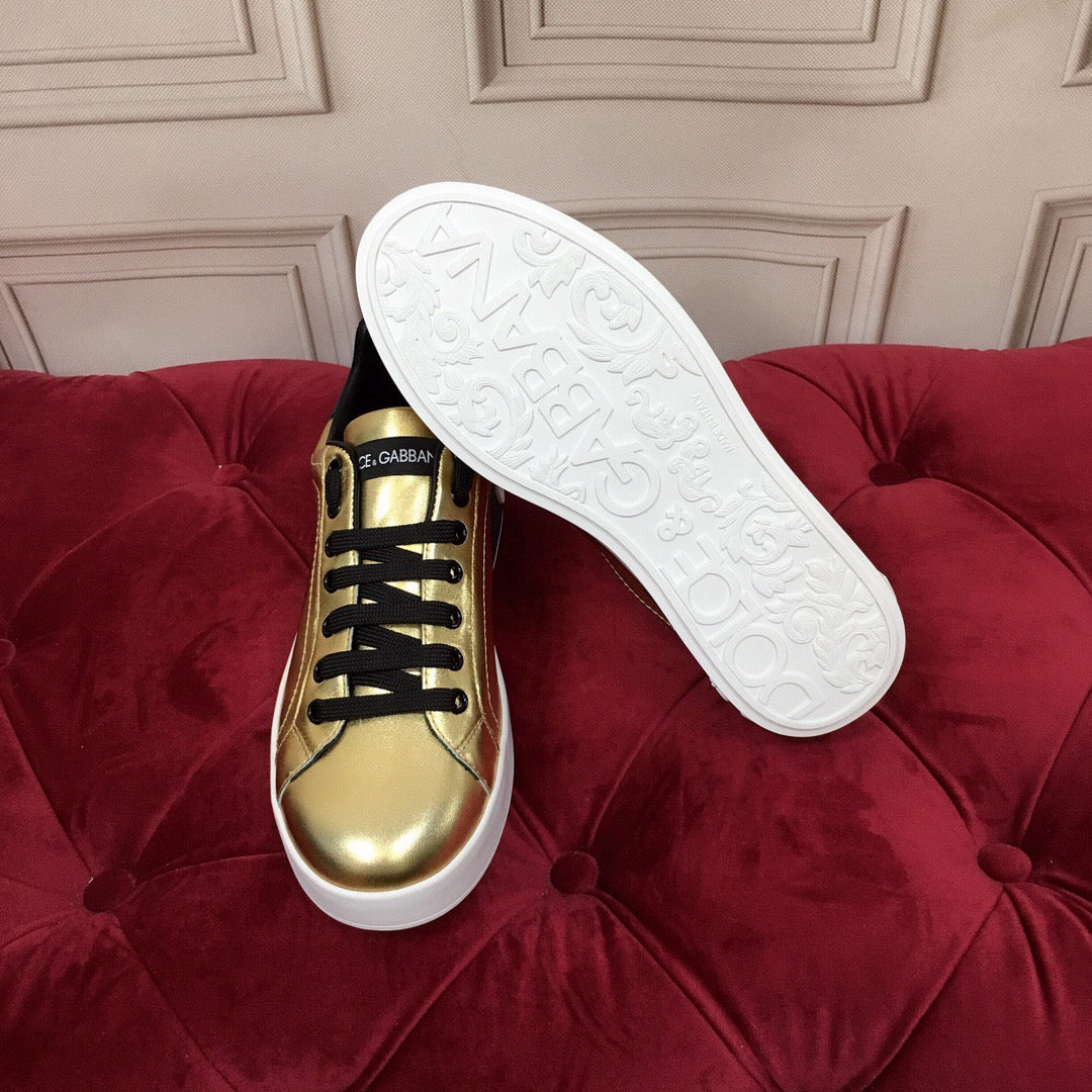 Dolce & Gabbana Portofino Graffiti Sneakers – Unisex Couple's Luxury Casual Shoes