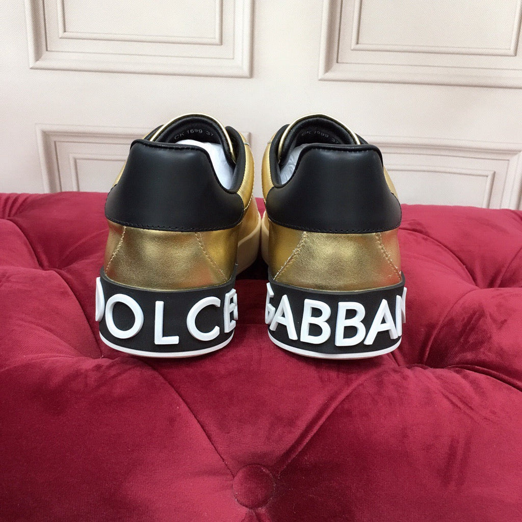 Dolce & Gabbana Portofino Graffiti Sneakers – Unisex Couple's Luxury Casual Shoes