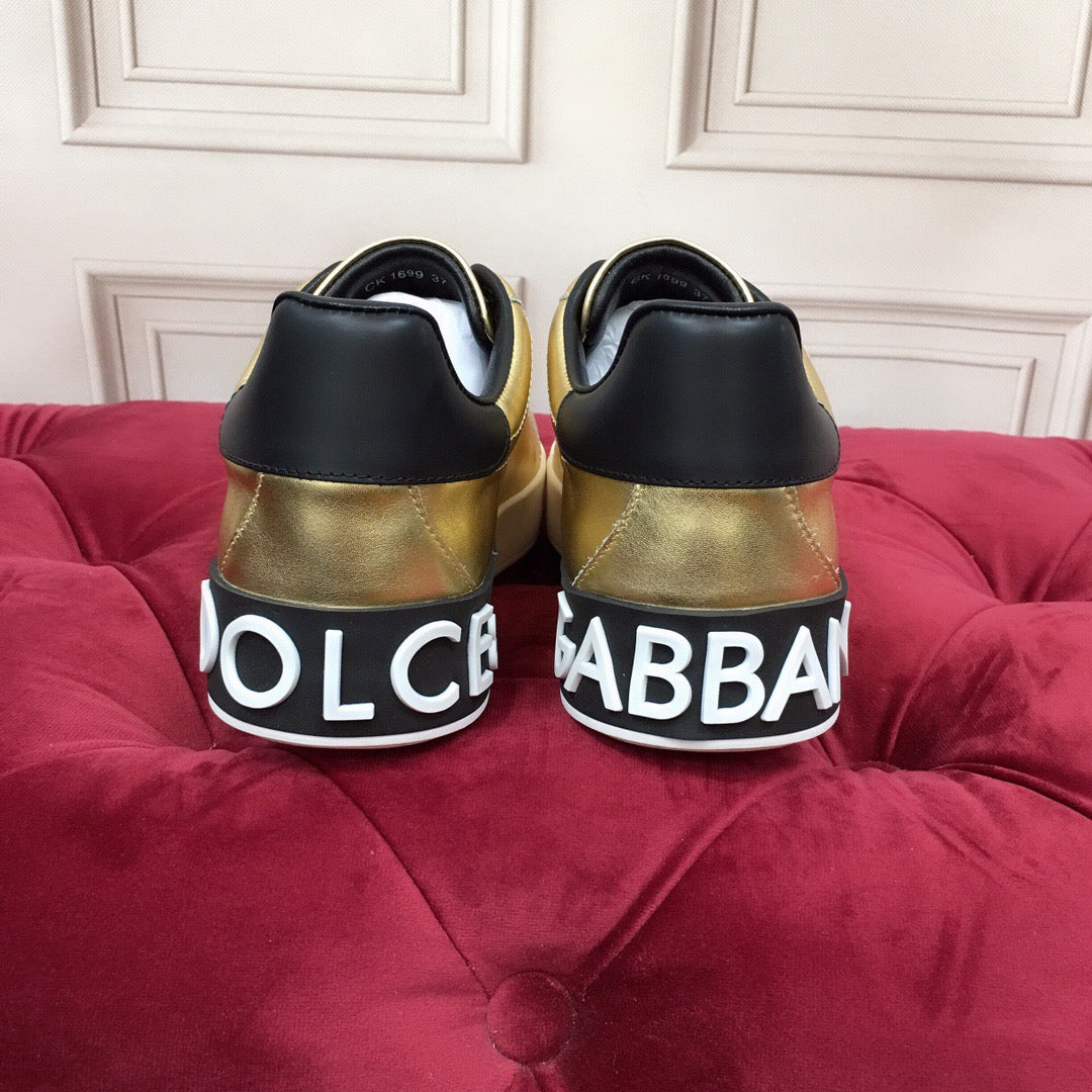 Dolce & Gabbana Portofino Graffiti Sneakers – Unisex Couple's Luxury Casual Shoes