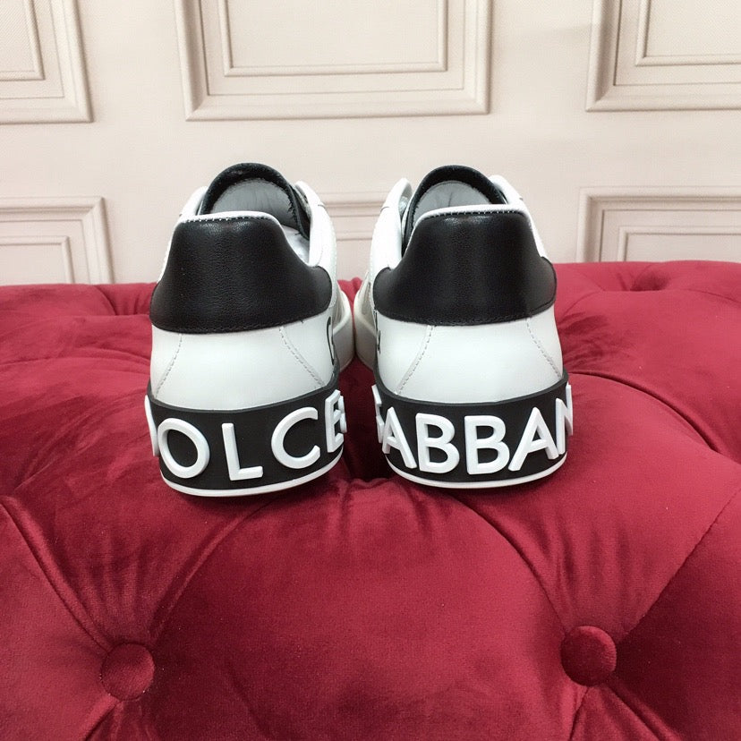 Dolce & Gabbana Portofino Graffiti Sneakers – Unisex Couple's Luxury Casual Shoes