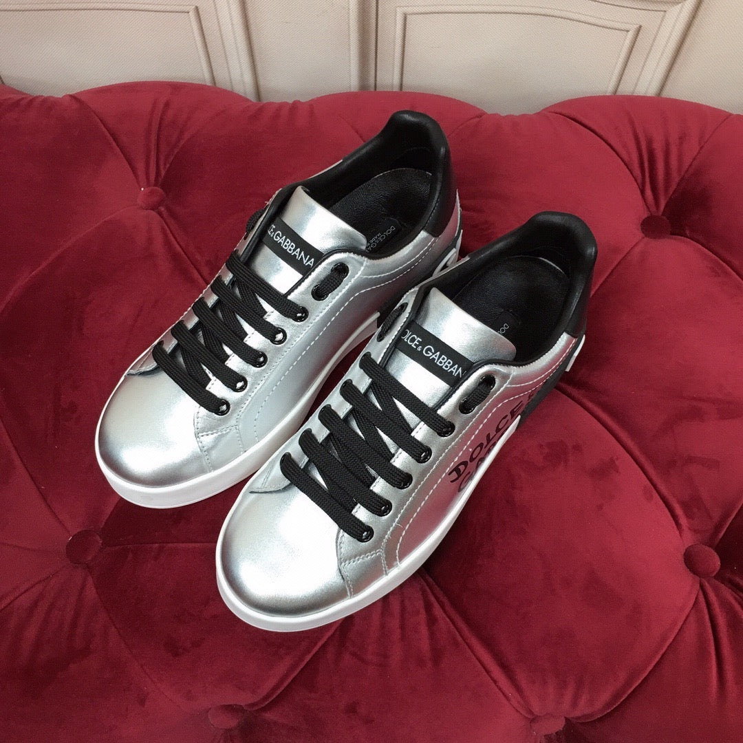 Dolce & Gabbana Portofino Graffiti Sneakers – Unisex Couple's Luxury Casual Shoes
