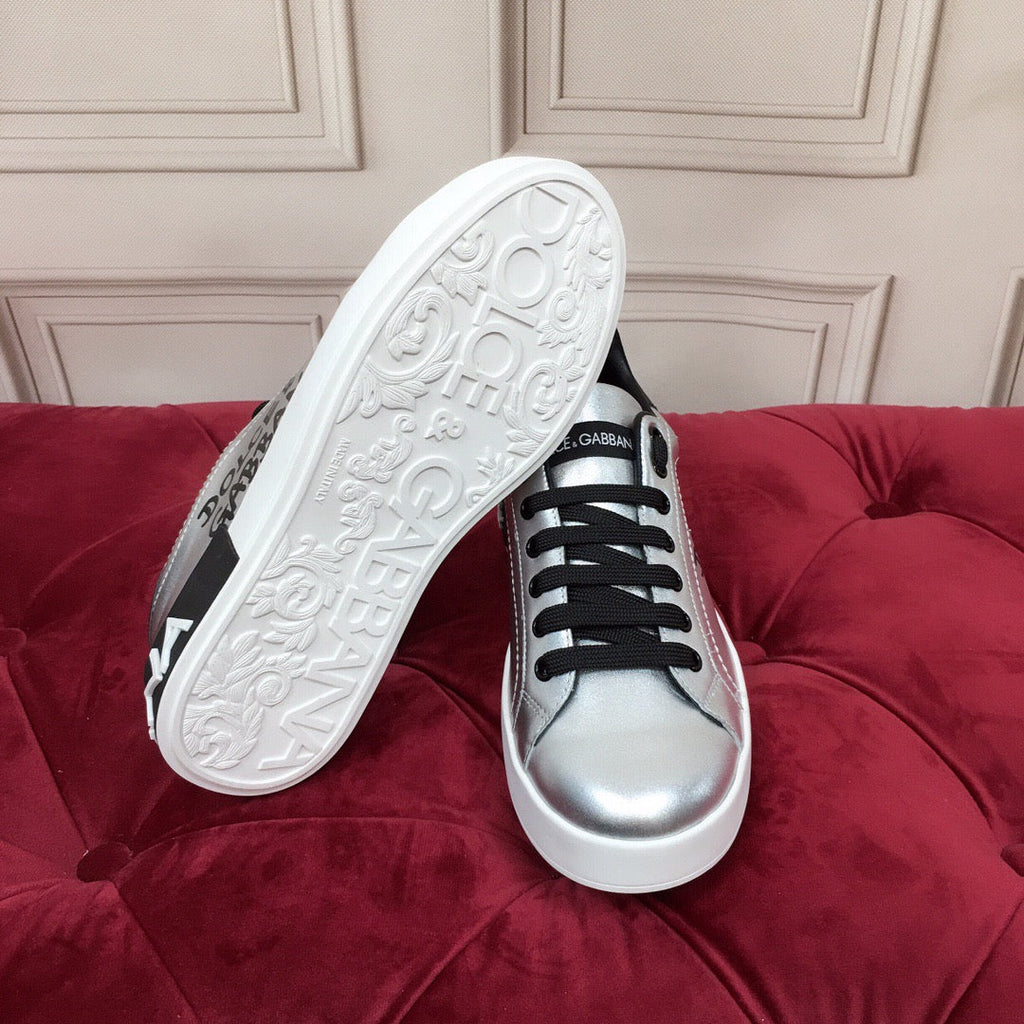 Dolce & Gabbana Portofino Graffiti Sneakers – Unisex Couple's Luxury Casual Shoes