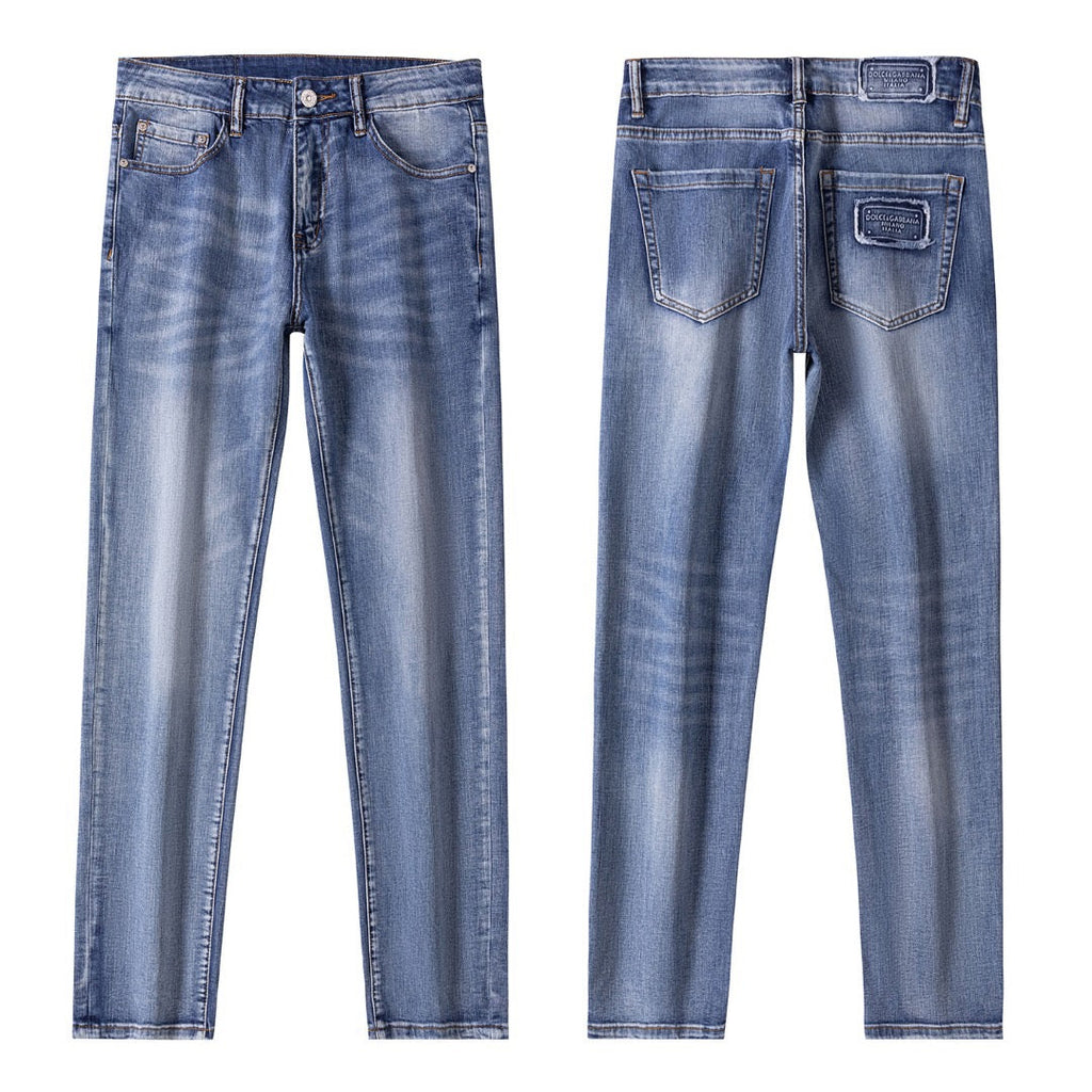 Dolce & Gabbana DG VIBE3 Embroidered Logo Slim Fit Jeans