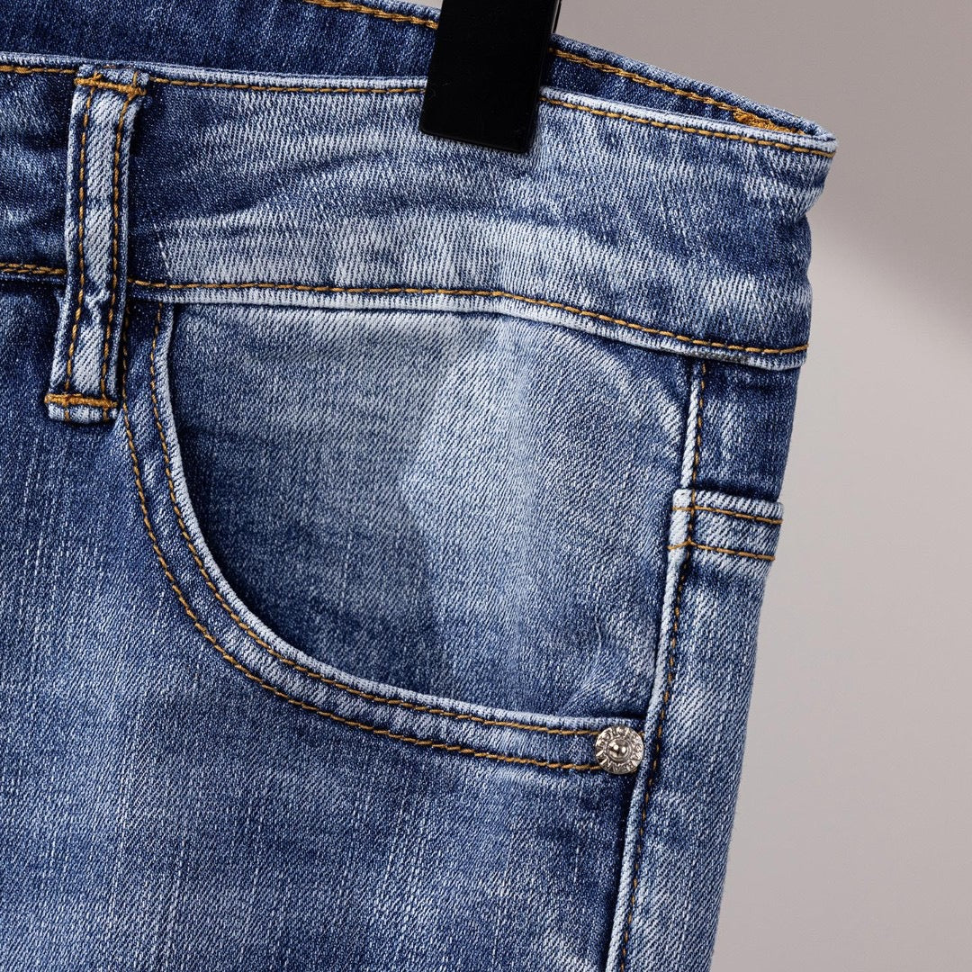 Dolce & Gabbana DG VIBE3 Embroidered Logo Slim Fit Jeans