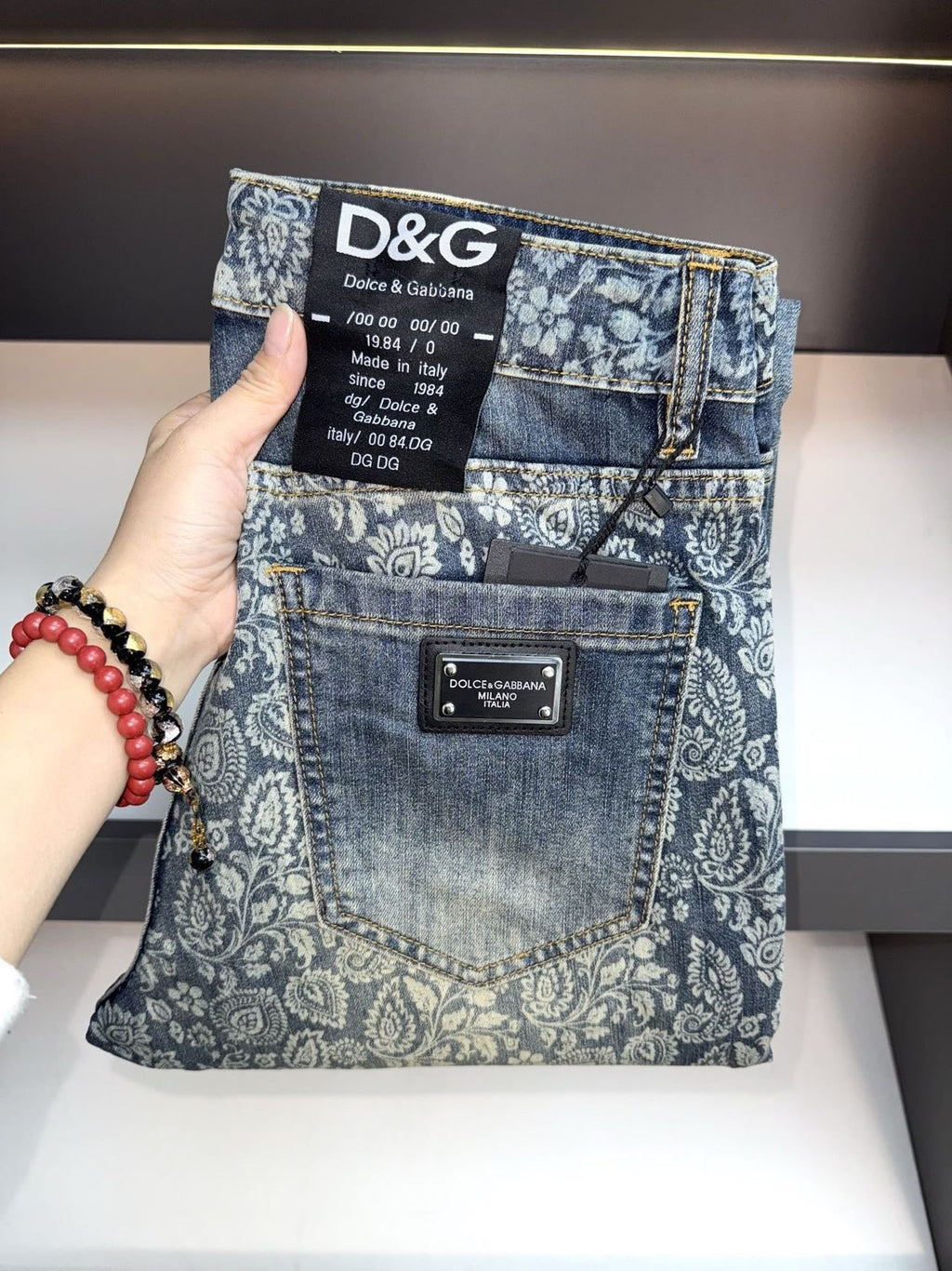 Dolce & Gabbana DG VIBE3 Embroidered Logo Slim Fit Jeans
