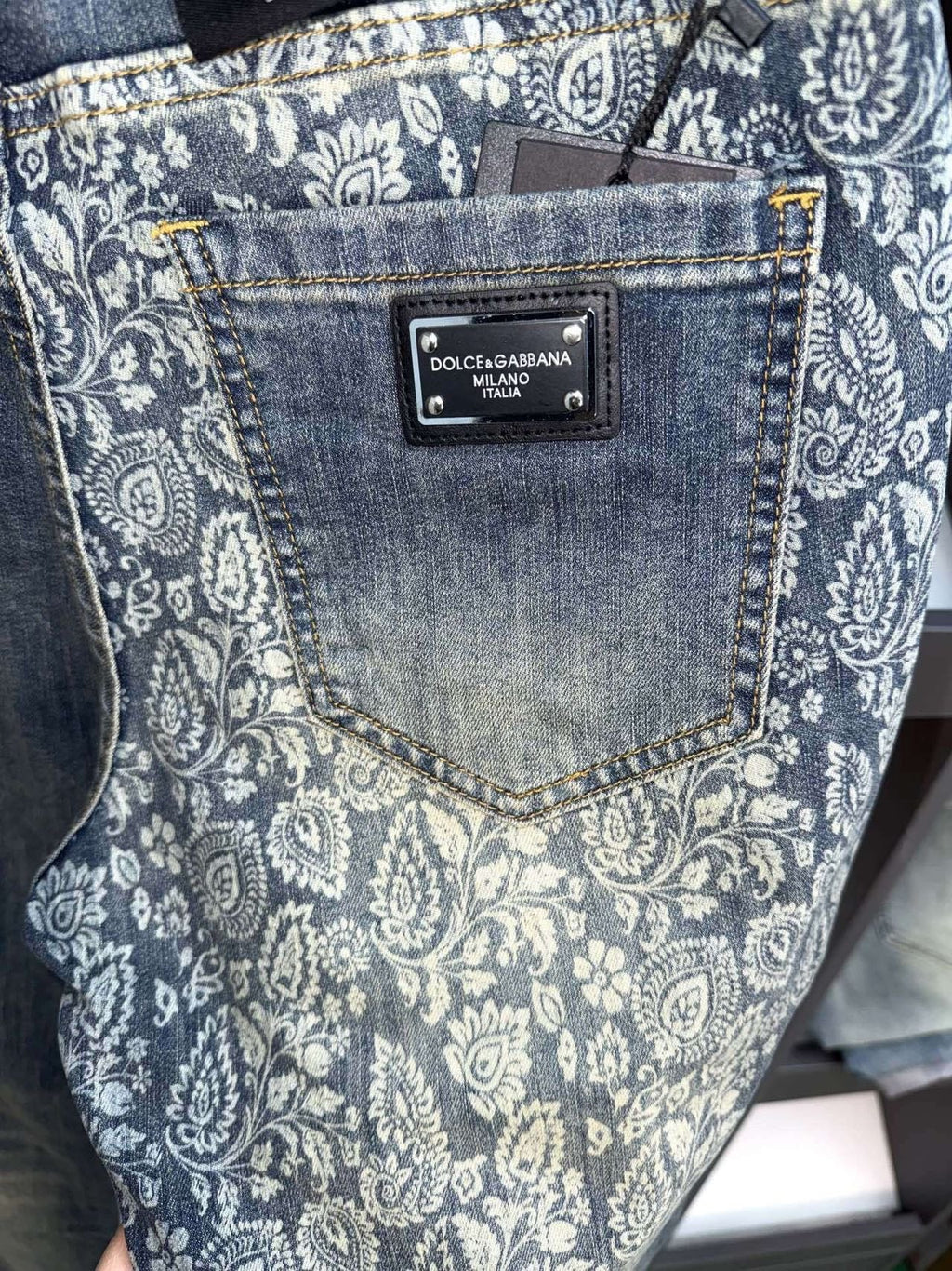 Dolce & Gabbana DG VIBE3 Embroidered Logo Slim Fit Jeans