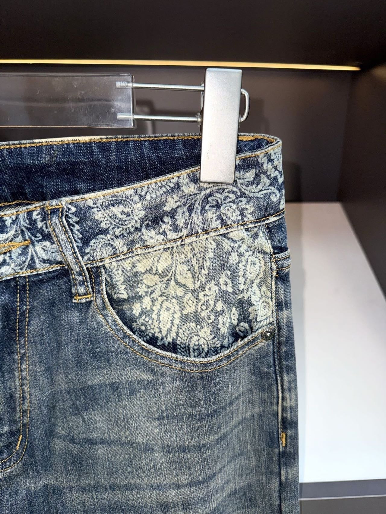 Dolce & Gabbana DG VIBE3 Embroidered Logo Slim Fit Jeans