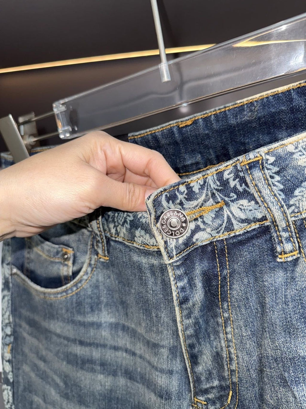 Dolce & Gabbana DG VIBE3 Embroidered Logo Slim Fit Jeans