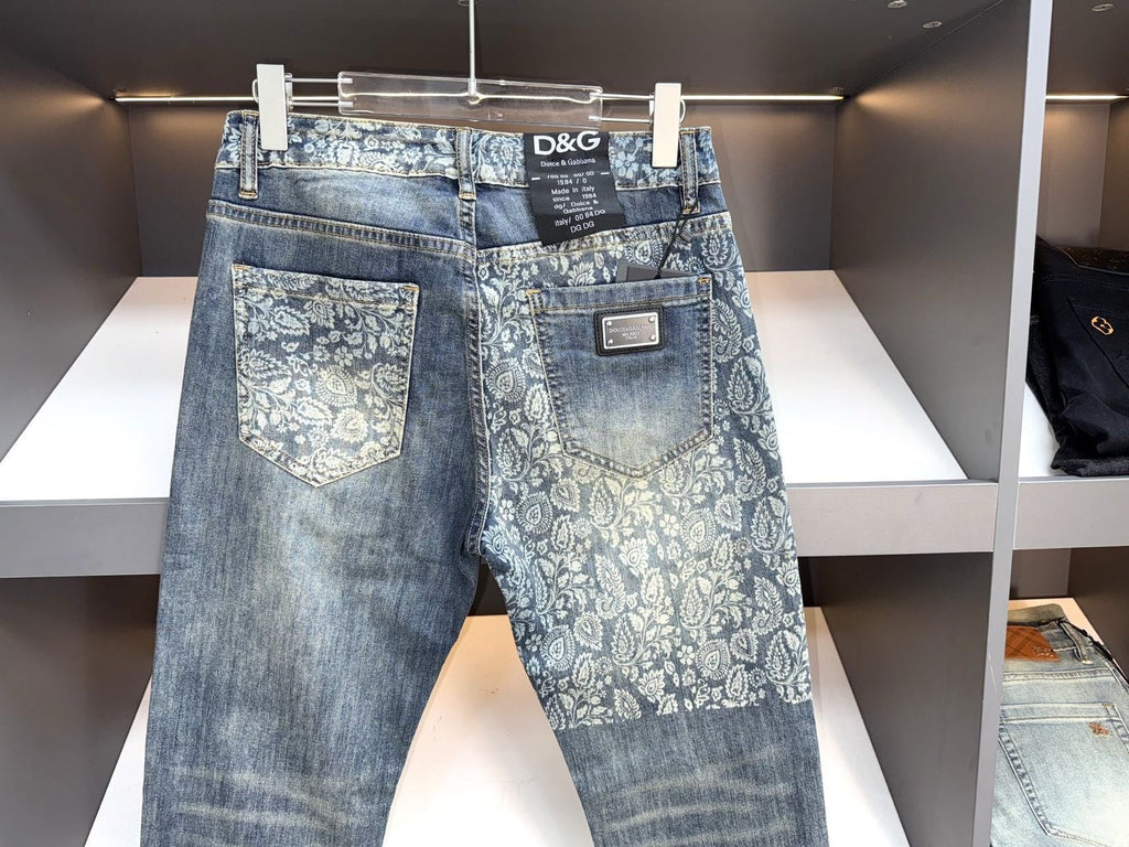Dolce & Gabbana DG VIBE3 Embroidered Logo Slim Fit Jeans