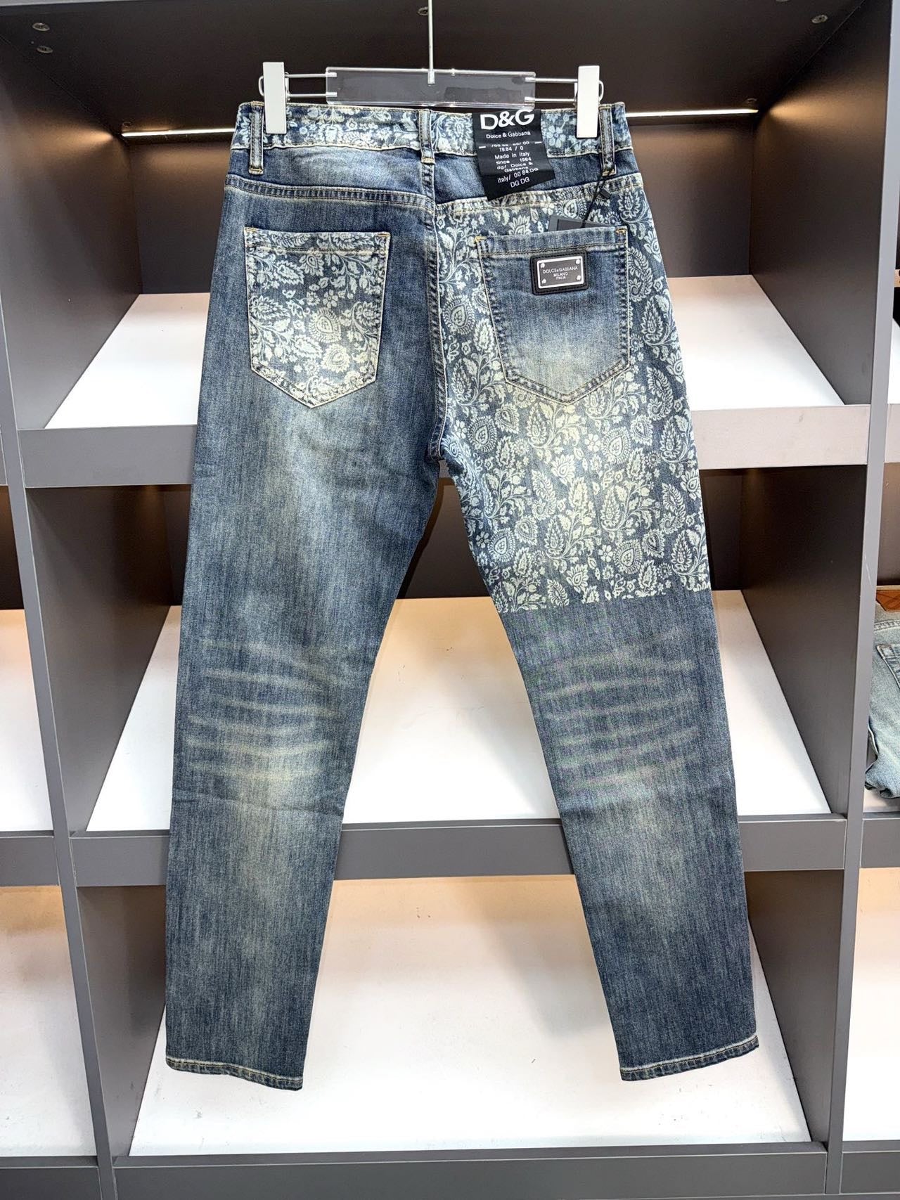 Dolce & Gabbana DG VIBE3 Embroidered Logo Slim Fit Jeans