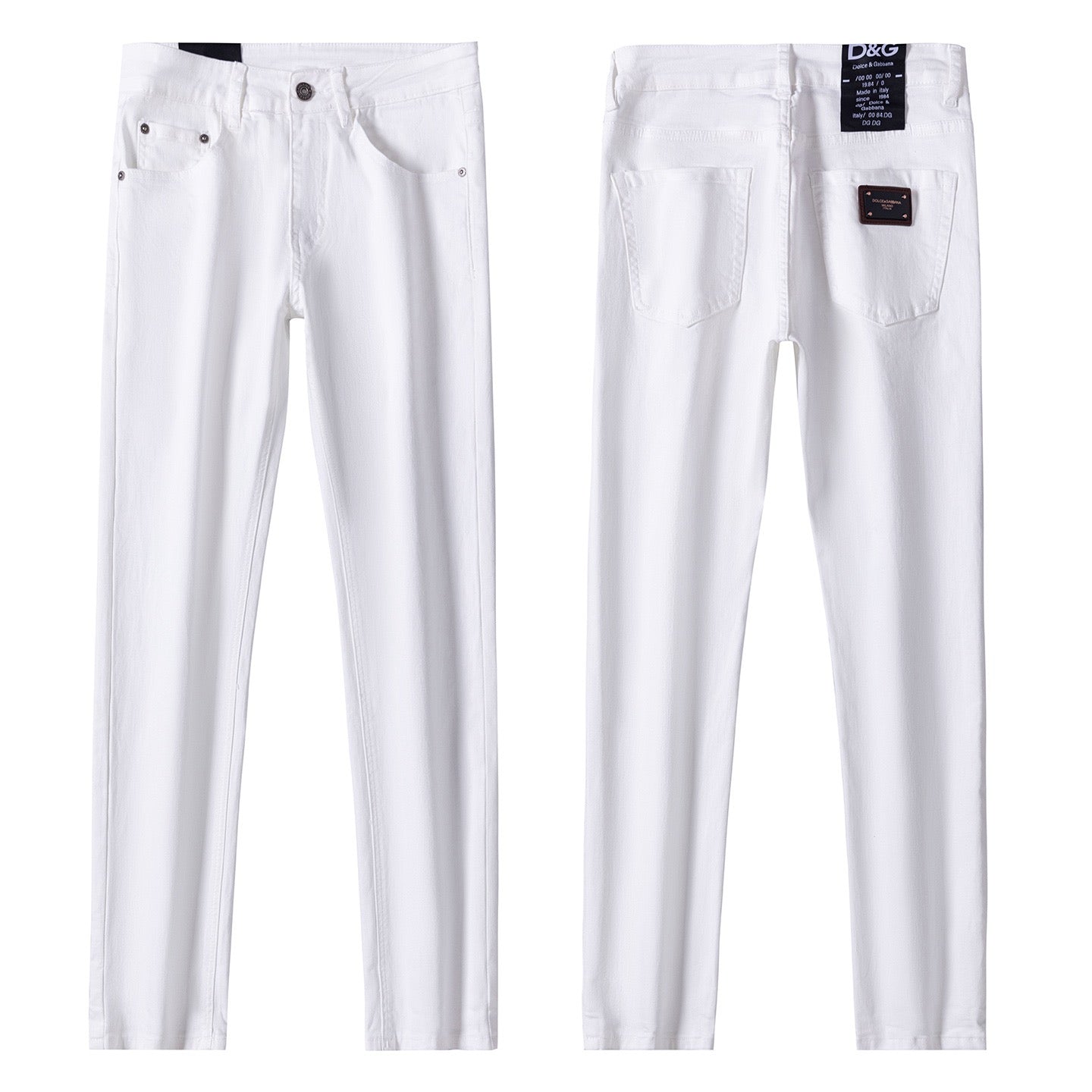 Dolce & Gabbana DG VIBE3 Embroidered Logo Slim Fit Jeans