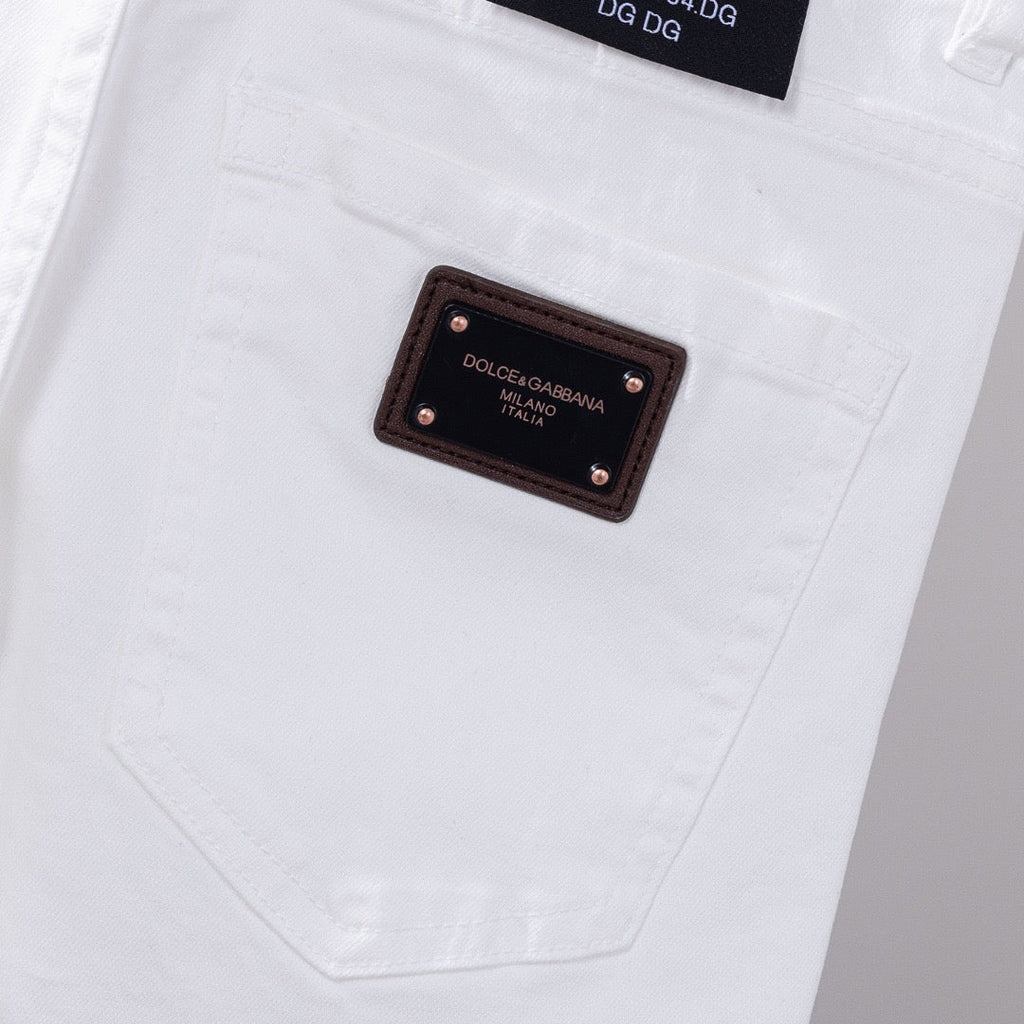 Dolce & Gabbana DG VIBE3 Embroidered Logo Slim Fit Jeans