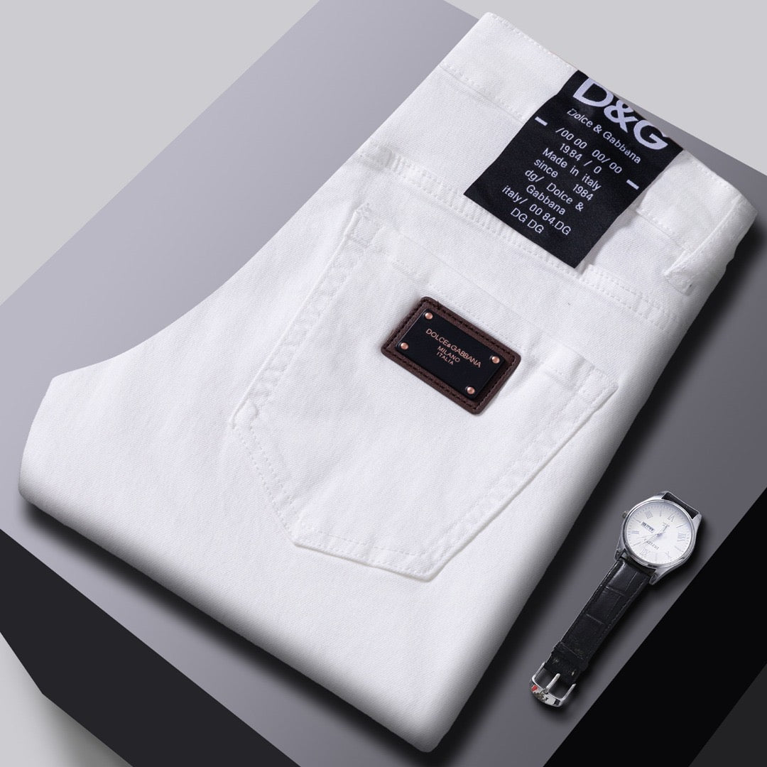 Dolce & Gabbana DG VIBE3 Embroidered Logo Slim Fit Jeans