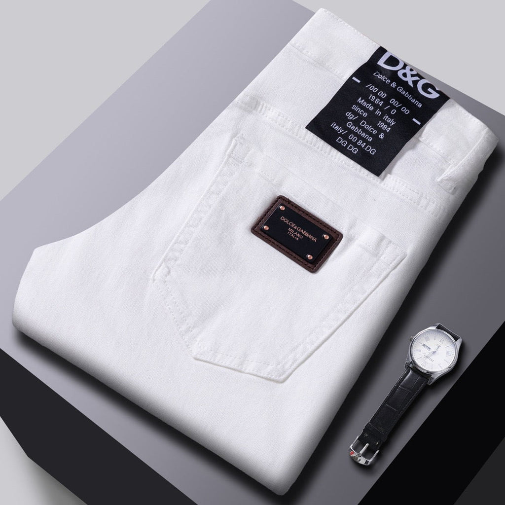 Dolce & Gabbana DG VIBE3 Embroidered Logo Slim Fit Jeans
