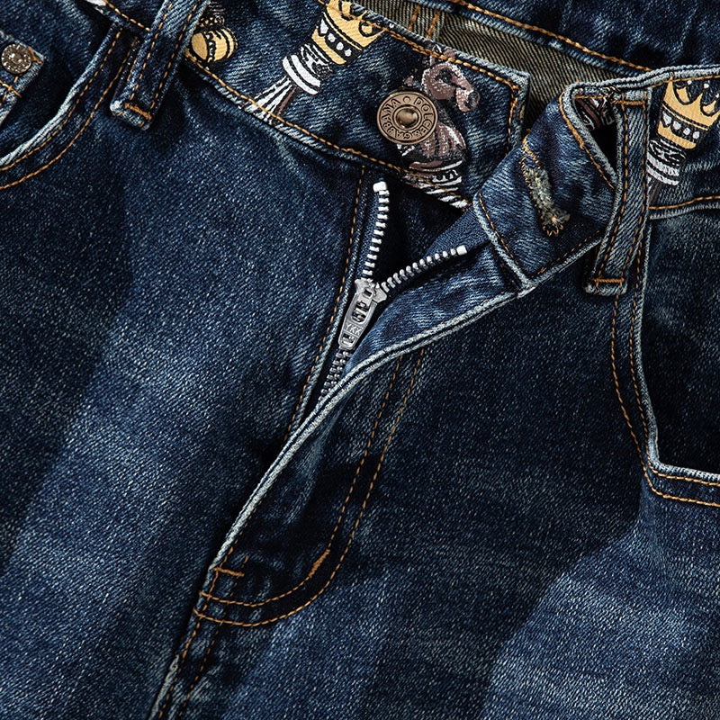Dolce & Gabbana DG VIBE3 Embroidered Logo Slim Fit Jeans