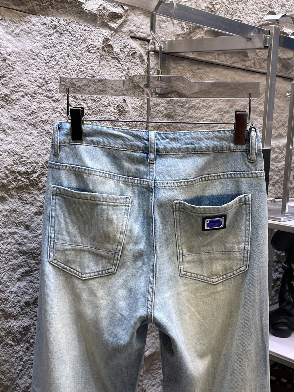 Dolce & Gabbana DG VIBE3 Embroidered Logo Slim Fit Jeans