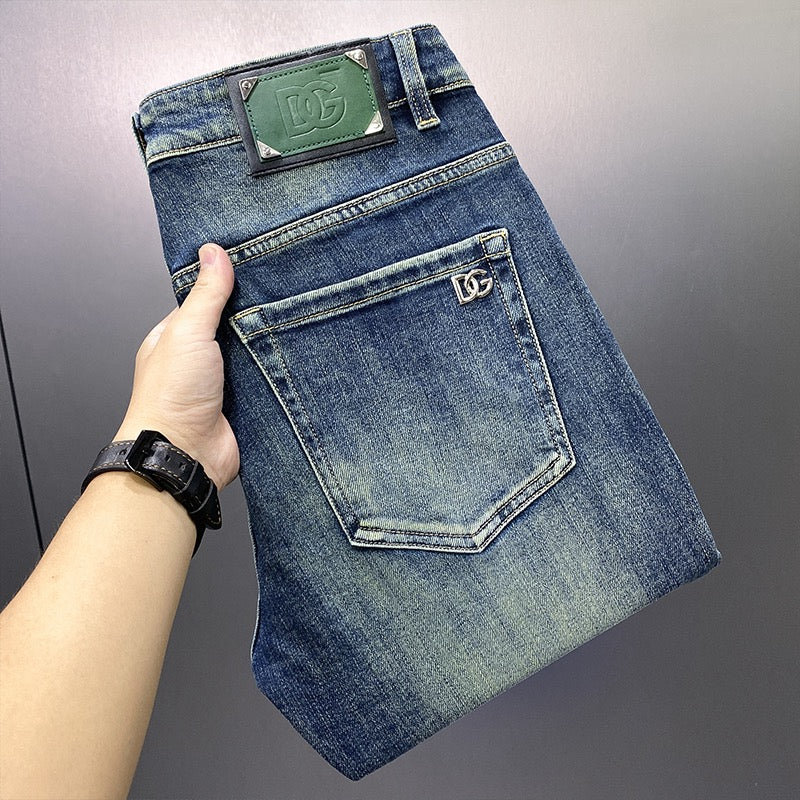 Dolce & Gabbana DG VIBE3 Embroidered Logo Slim Fit Jeans