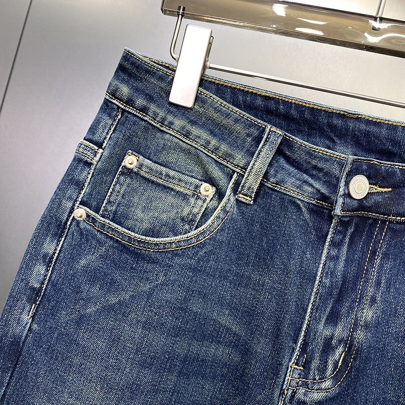 Dolce & Gabbana DG VIBE3 Embroidered Logo Slim Fit Jeans