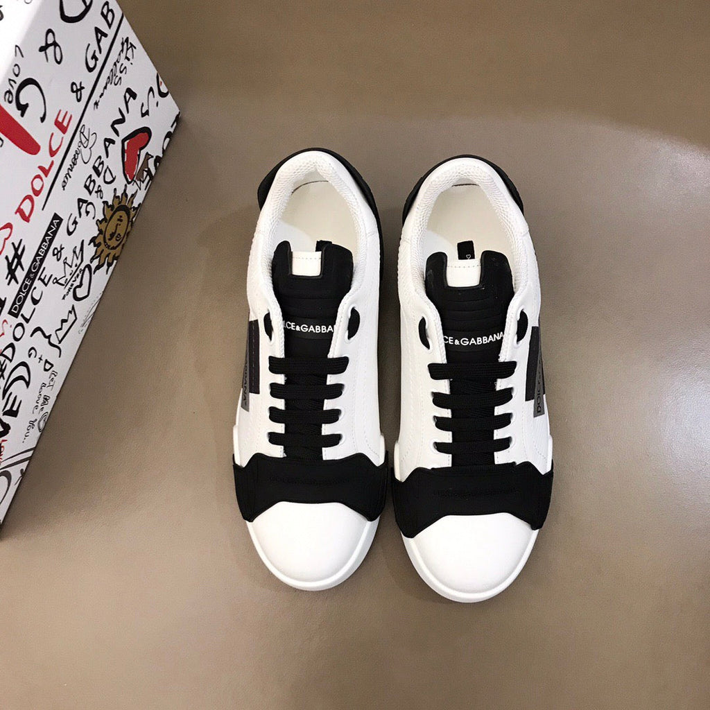 Dolce & Gabbana Portofino Graffiti Sneakers – Unisex Couple's Luxury Casual Shoes