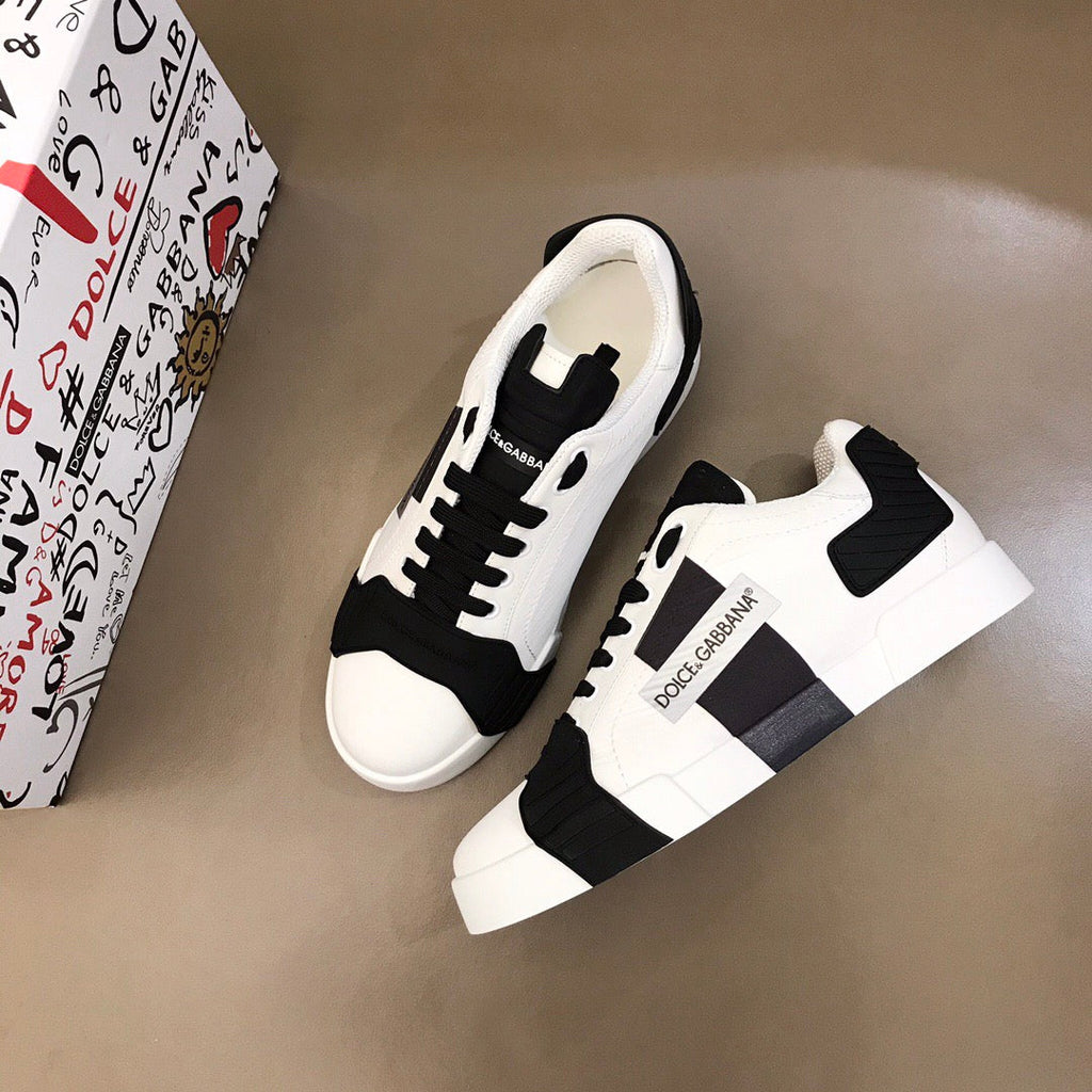 Dolce & Gabbana Portofino Graffiti Sneakers – Unisex Couple's Luxury Casual Shoes