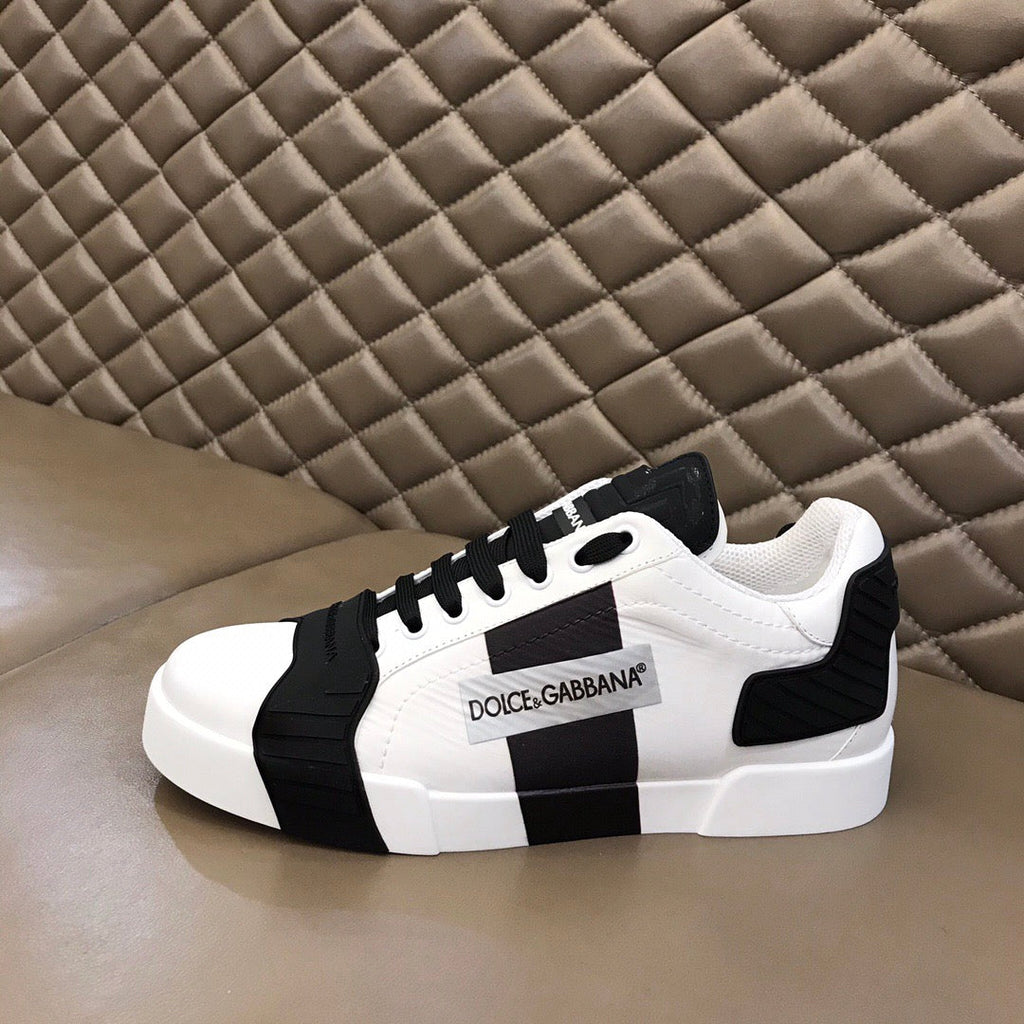 Dolce & Gabbana Portofino Graffiti Sneakers – Unisex Couple's Luxury Casual Shoes