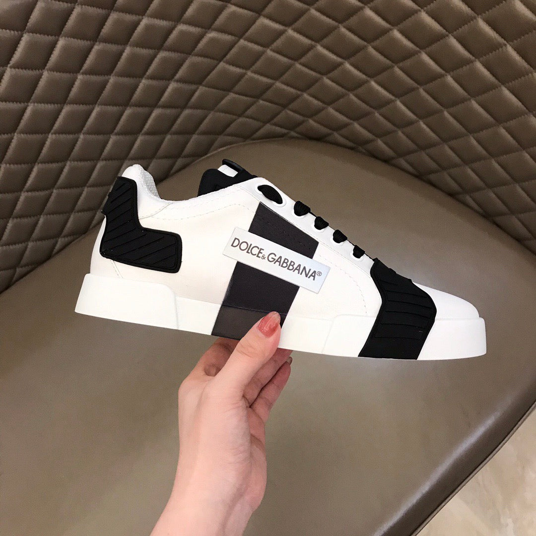 Dolce & Gabbana Portofino Graffiti Sneakers – Unisex Couple's Luxury Casual Shoes