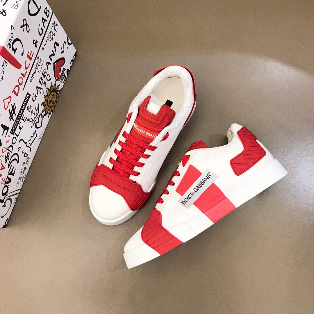 Dolce & Gabbana Portofino Graffiti Sneakers – Unisex Couple's Luxury Casual Shoes
