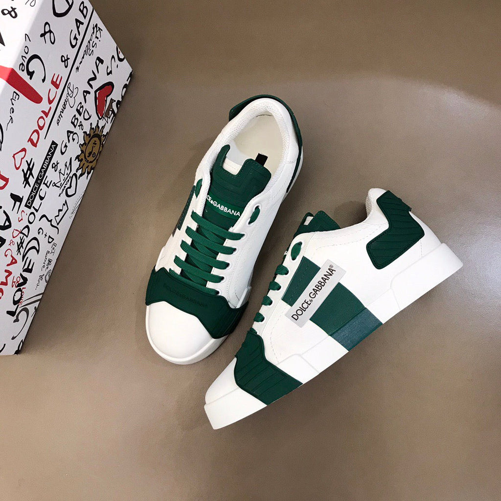 Dolce & Gabbana Portofino Graffiti Sneakers – Unisex Couple's Luxury Casual Shoes