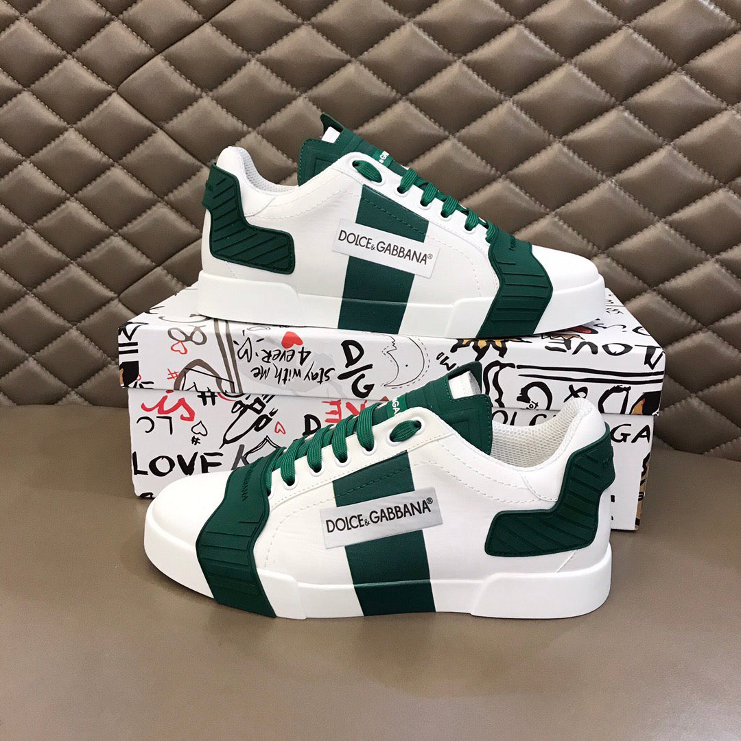 Dolce & Gabbana Portofino Graffiti Sneakers – Unisex Couple's Luxury Casual Shoes