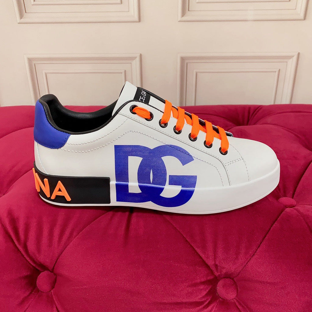 Dolce & Gabbana Portofino Graffiti Sneakers – Unisex Couple's Luxury Casual Shoes