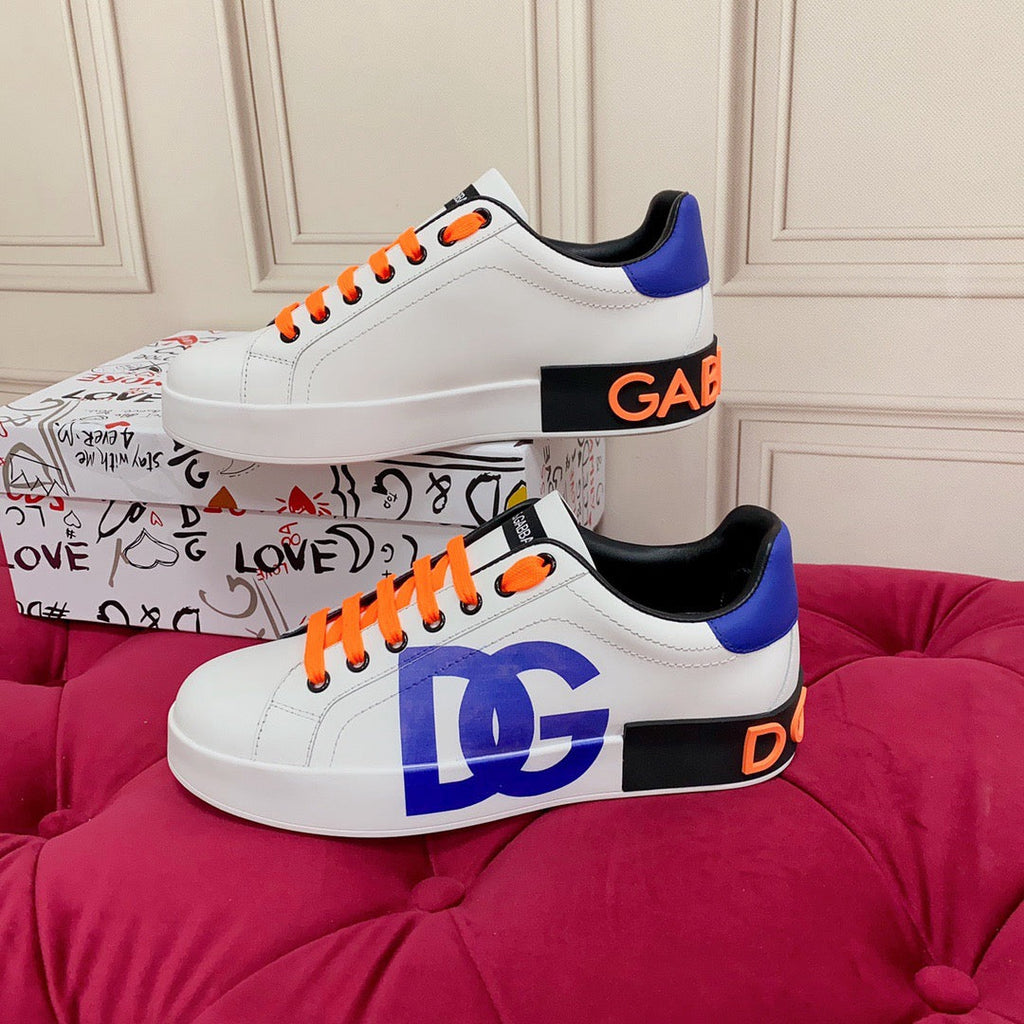 Dolce & Gabbana Portofino Graffiti Sneakers – Unisex Couple's Luxury Casual Shoes