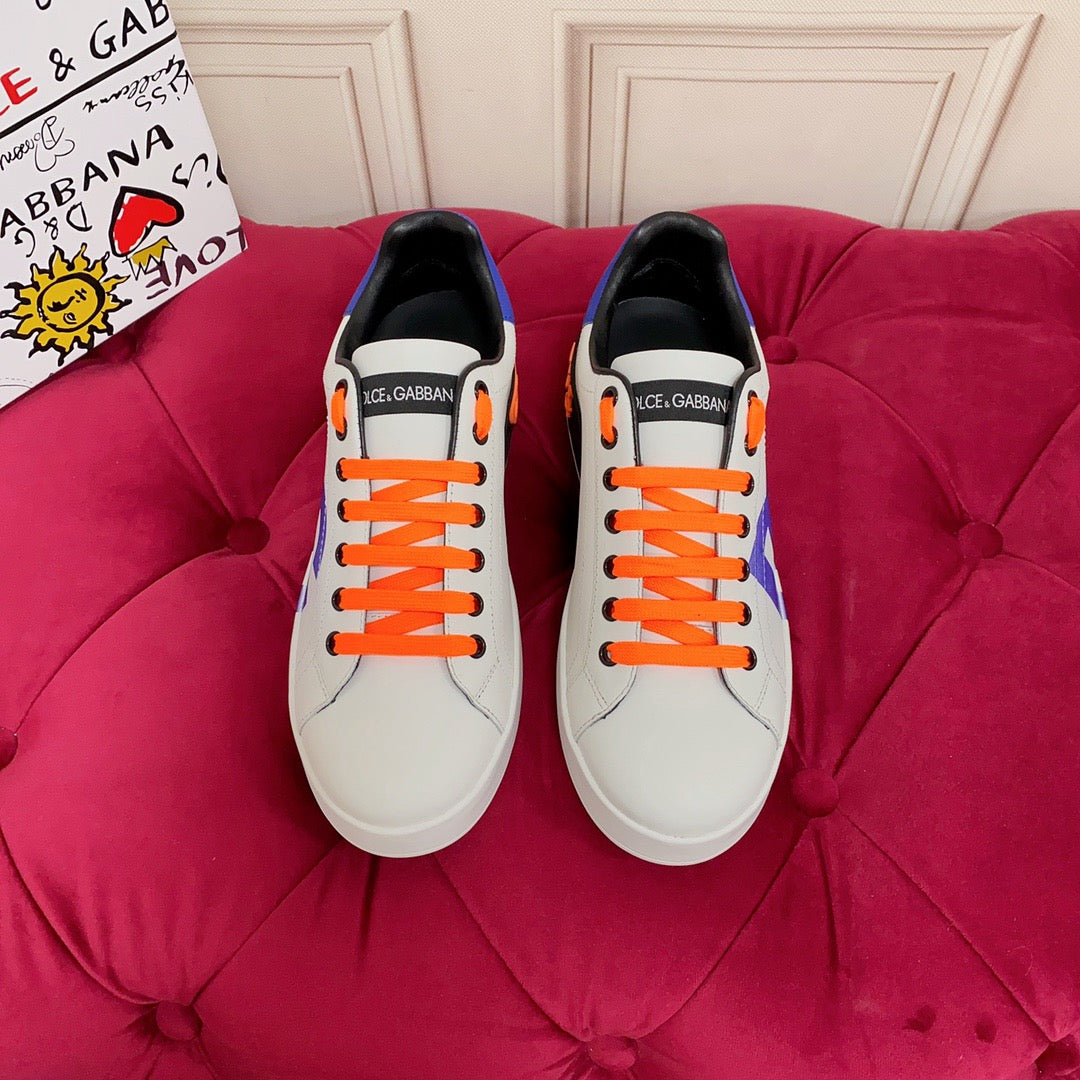 Dolce & Gabbana Portofino Graffiti Sneakers – Unisex Couple's Luxury Casual Shoes