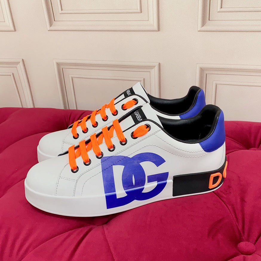 Dolce & Gabbana Portofino Graffiti Sneakers – Unisex Couple's Luxury Casual Shoes