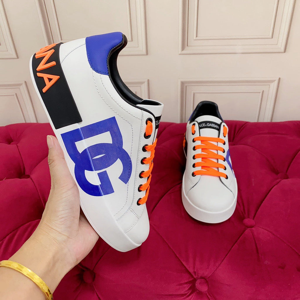 Dolce & Gabbana Portofino Graffiti Sneakers – Unisex Couple's Luxury Casual Shoes