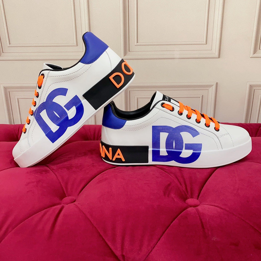 Dolce & Gabbana Portofino Graffiti Sneakers – Unisex Couple's Luxury Casual Shoes