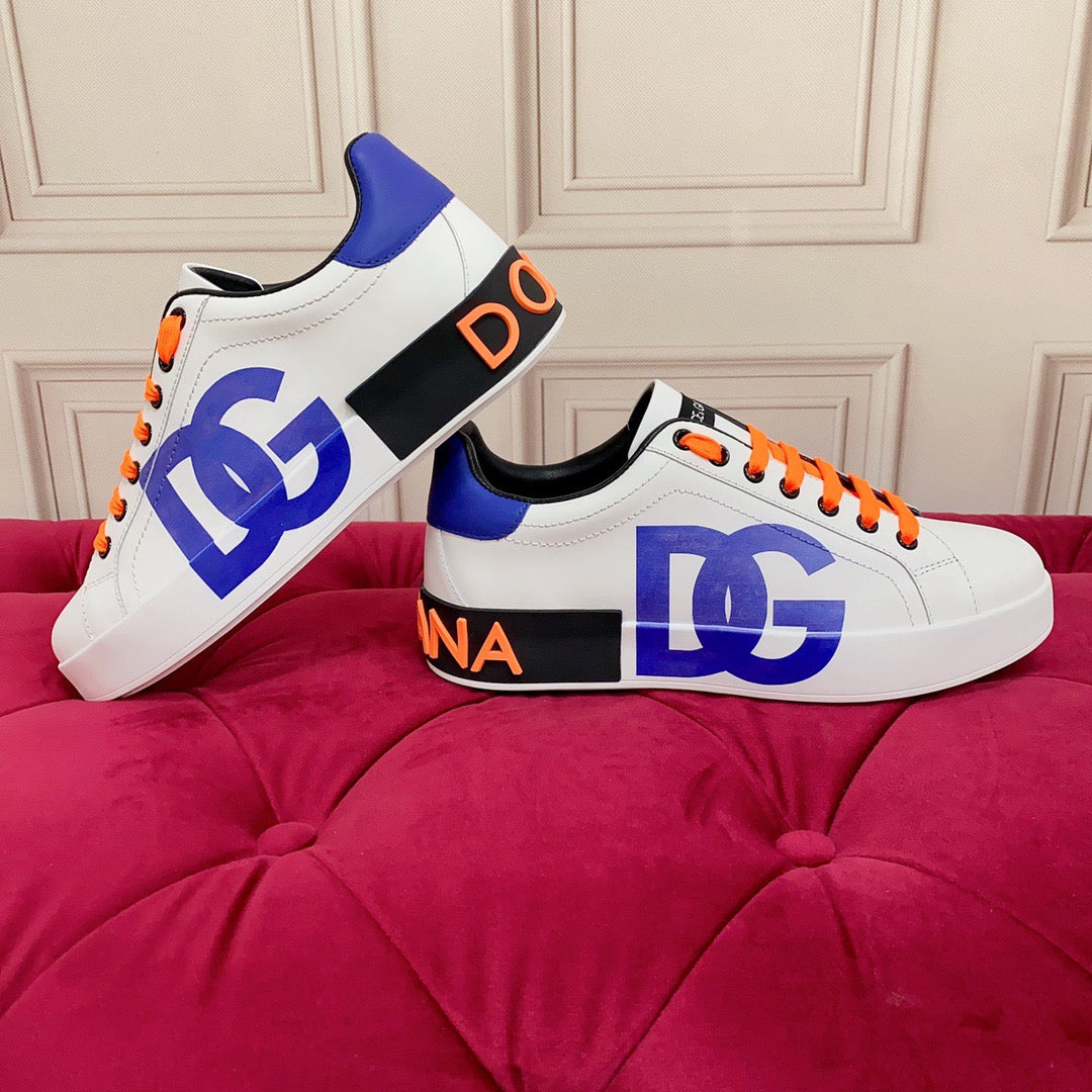 Dolce & Gabbana Portofino Graffiti Sneakers – Unisex Couple's Luxury Casual Shoes