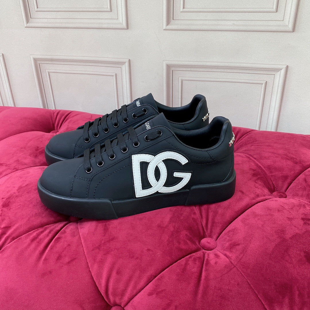 Dolce & Gabbana Portofino Graffiti Sneakers – Unisex Couple's Luxury Casual Shoes