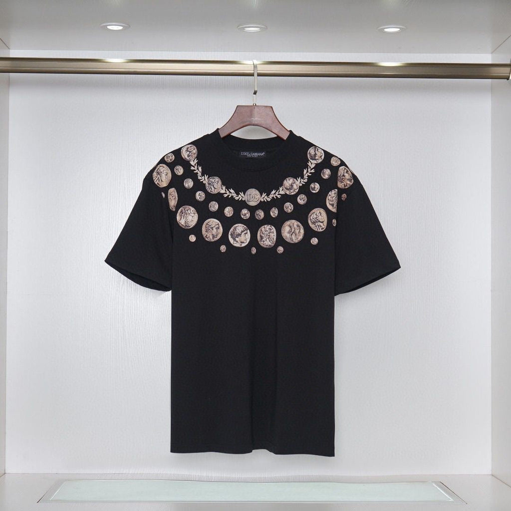 DOLCE&GABBANA DG Logo Print Pure Cotton T-Shirt – Black & White | S–XXL