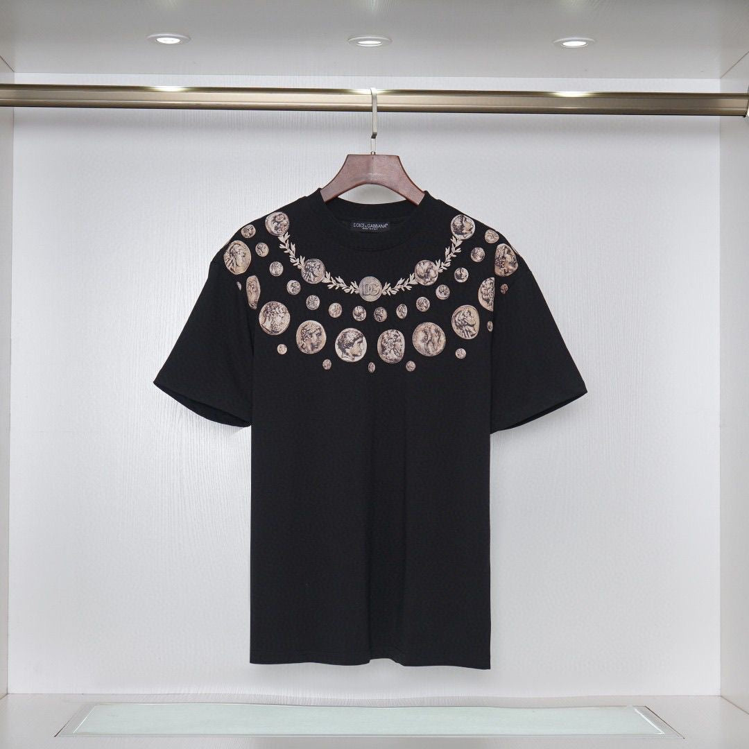 DOLCE&GABBANA DG Logo Print Pure Cotton T-Shirt – Black & White | S–XXL
