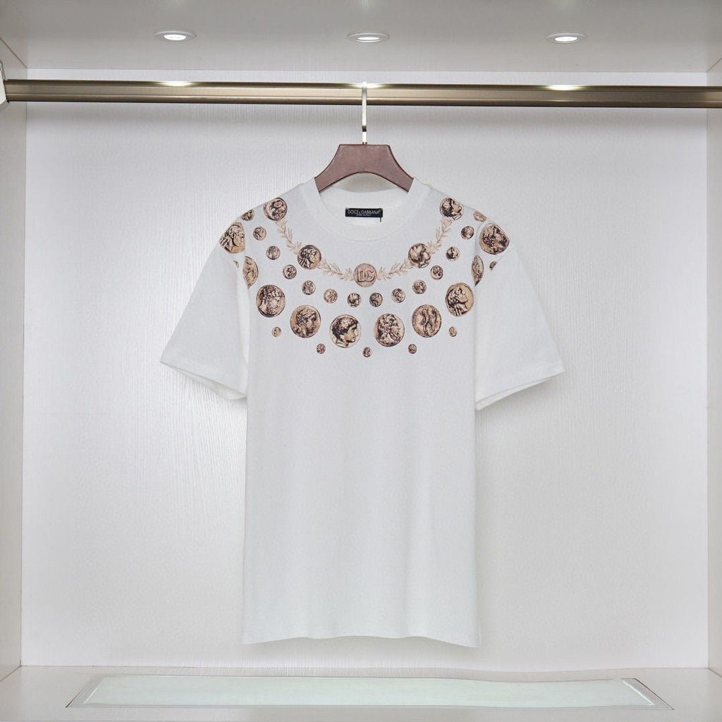 DOLCE&GABBANA DG Logo Print Pure Cotton T-Shirt – Black & White | S–XXL