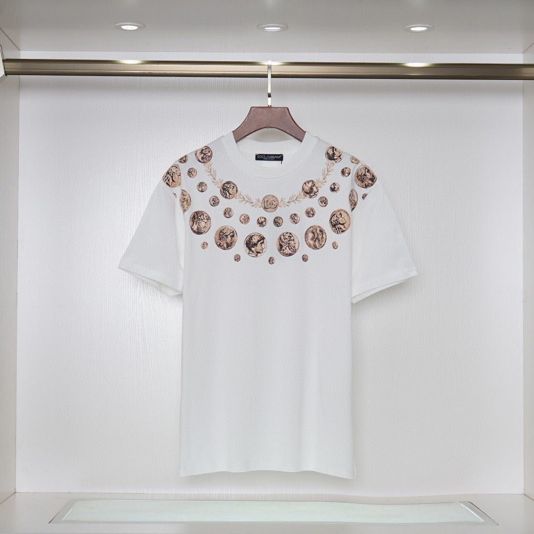 DOLCE&GABBANA DG Logo Print Pure Cotton T-Shirt – Black & White | S–XXL