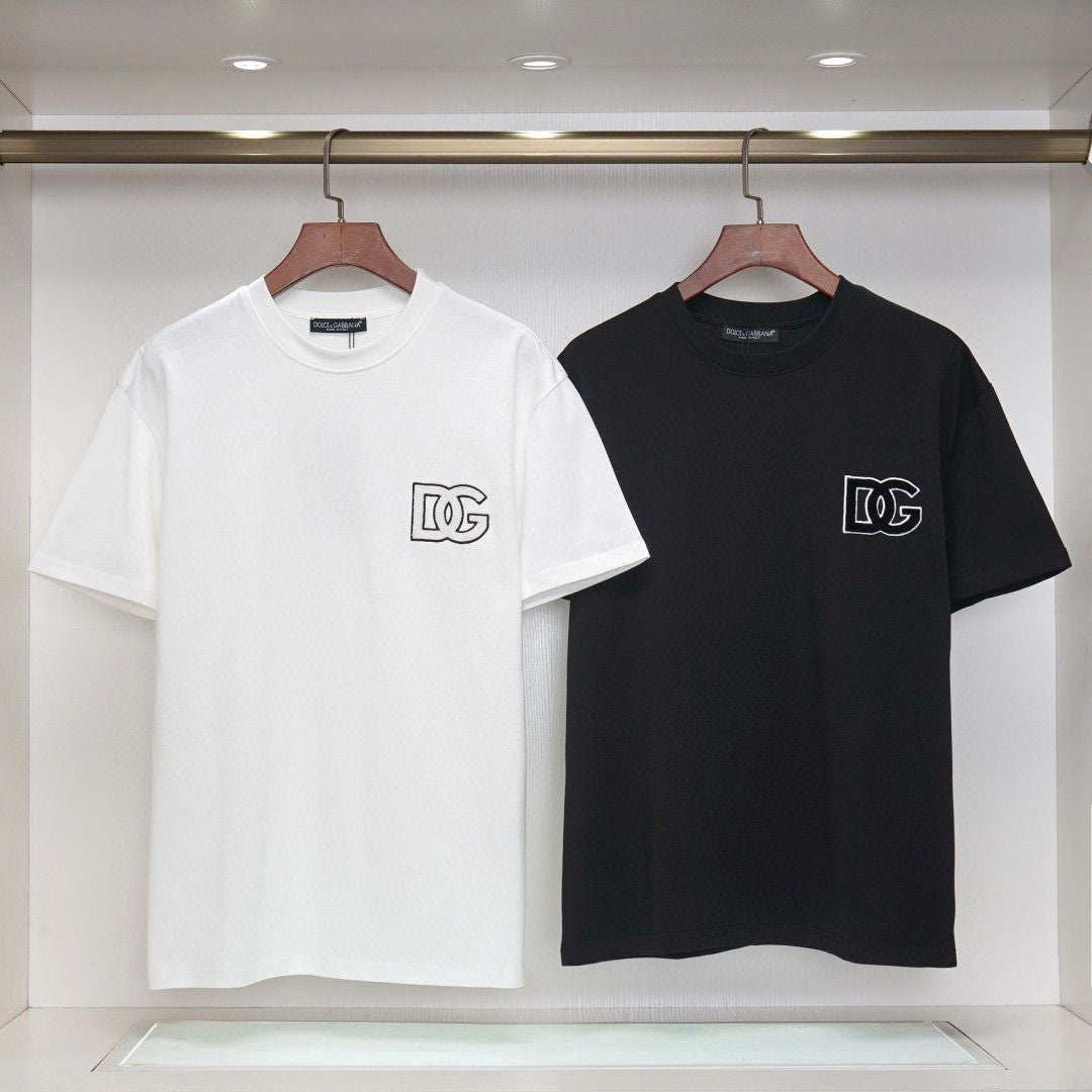 DOLCE&GABBANA DG Logo Print Pure Cotton T-Shirt – Black & White | S–XXL