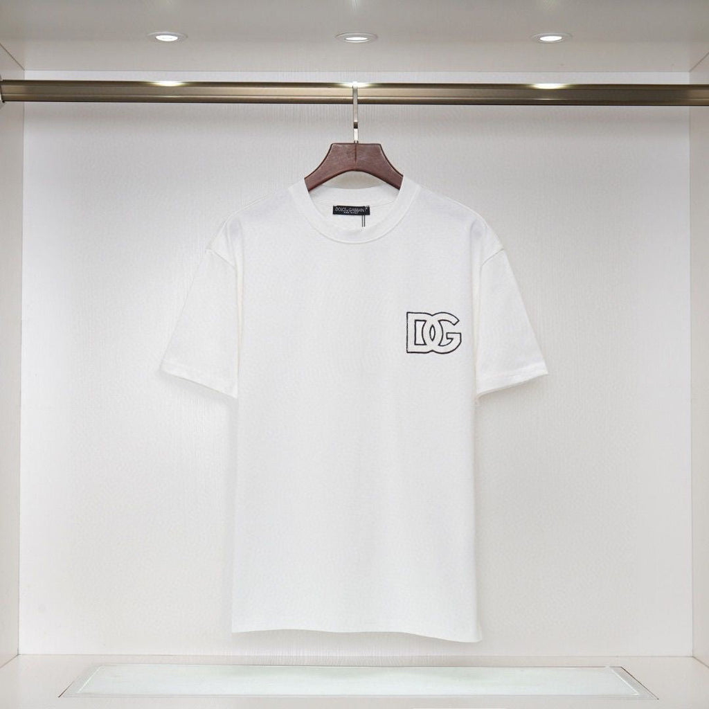 DOLCE&GABBANA DG Logo Print Pure Cotton T-Shirt – Black & White | S–XXL