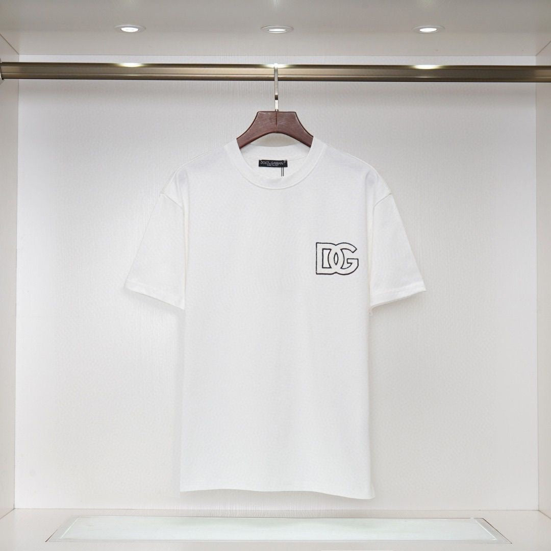 DOLCE&GABBANA DG Logo Print Pure Cotton T-Shirt – Black & White | S–XXL