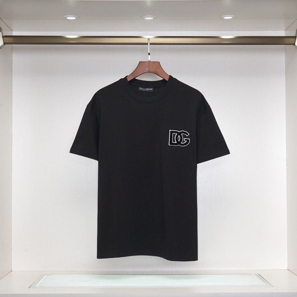DOLCE&GABBANA DG Logo Print Pure Cotton T-Shirt – Black & White | S–XXL