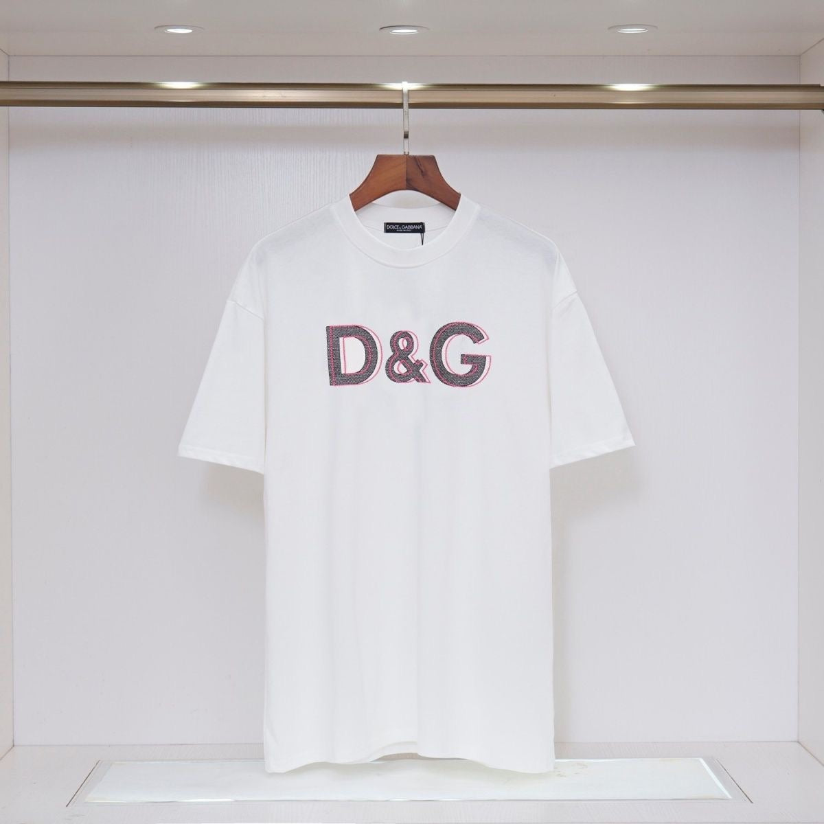 DOLCE&GABBANA DG Logo Print Pure Cotton T-Shirt – Black & White | S–XXL