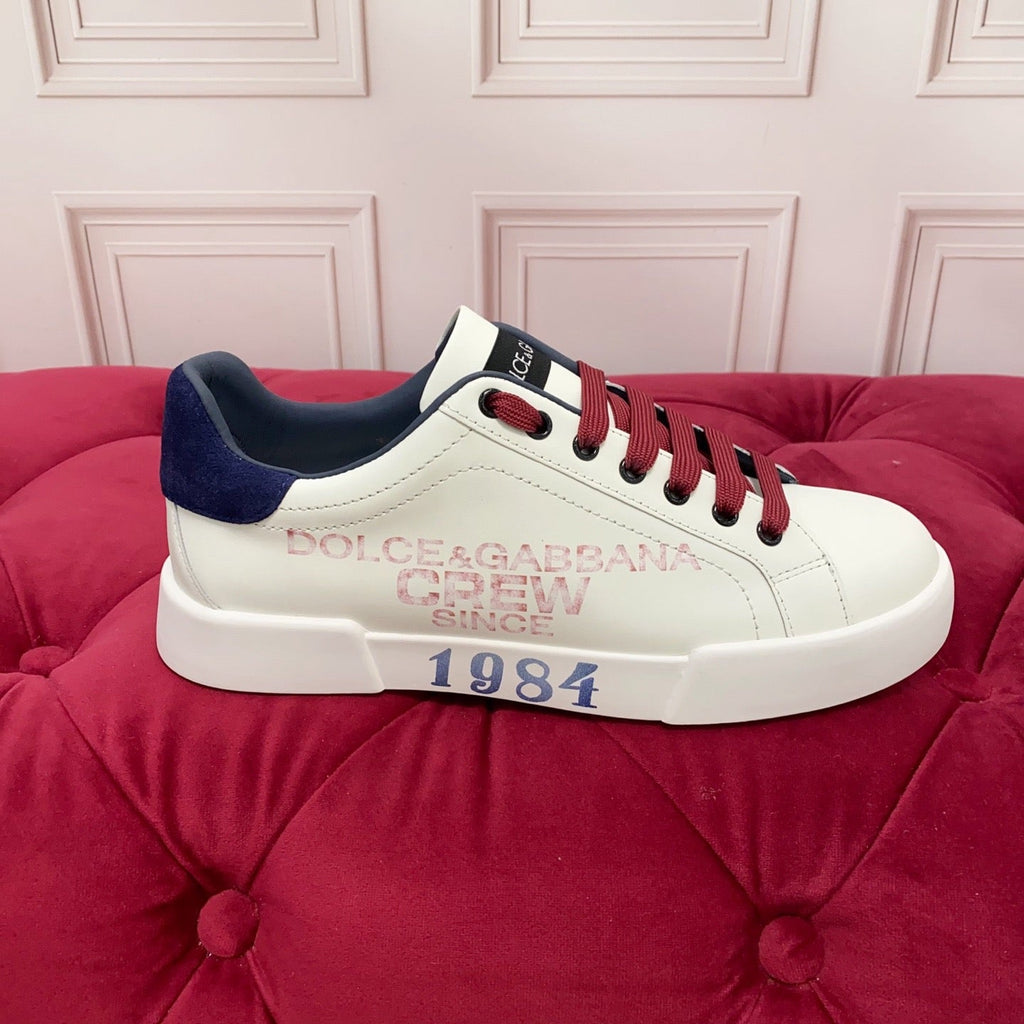 Dolce & Gabbana Portofino Graffiti Sneakers – Unisex Couple's Luxury Casual Shoes