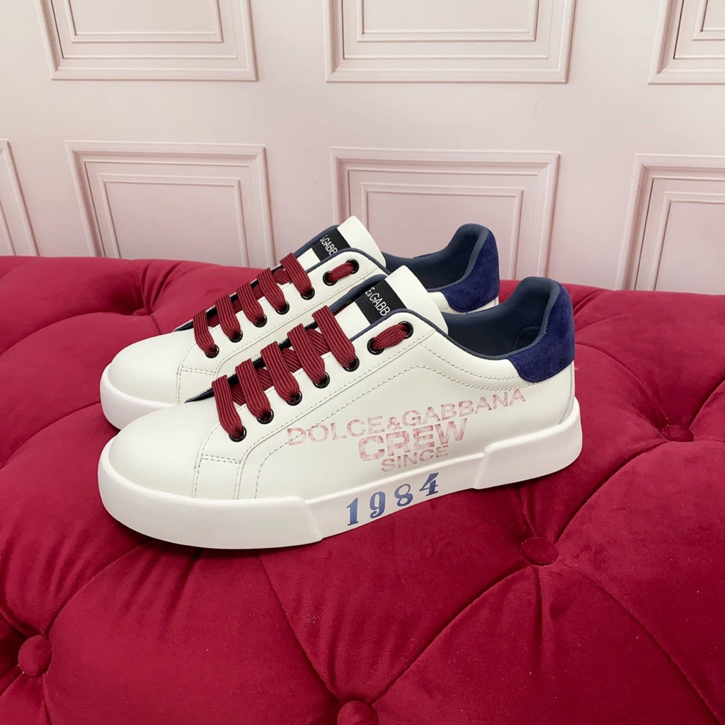 Dolce & Gabbana Portofino Graffiti Sneakers – Unisex Couple's Luxury Casual Shoes