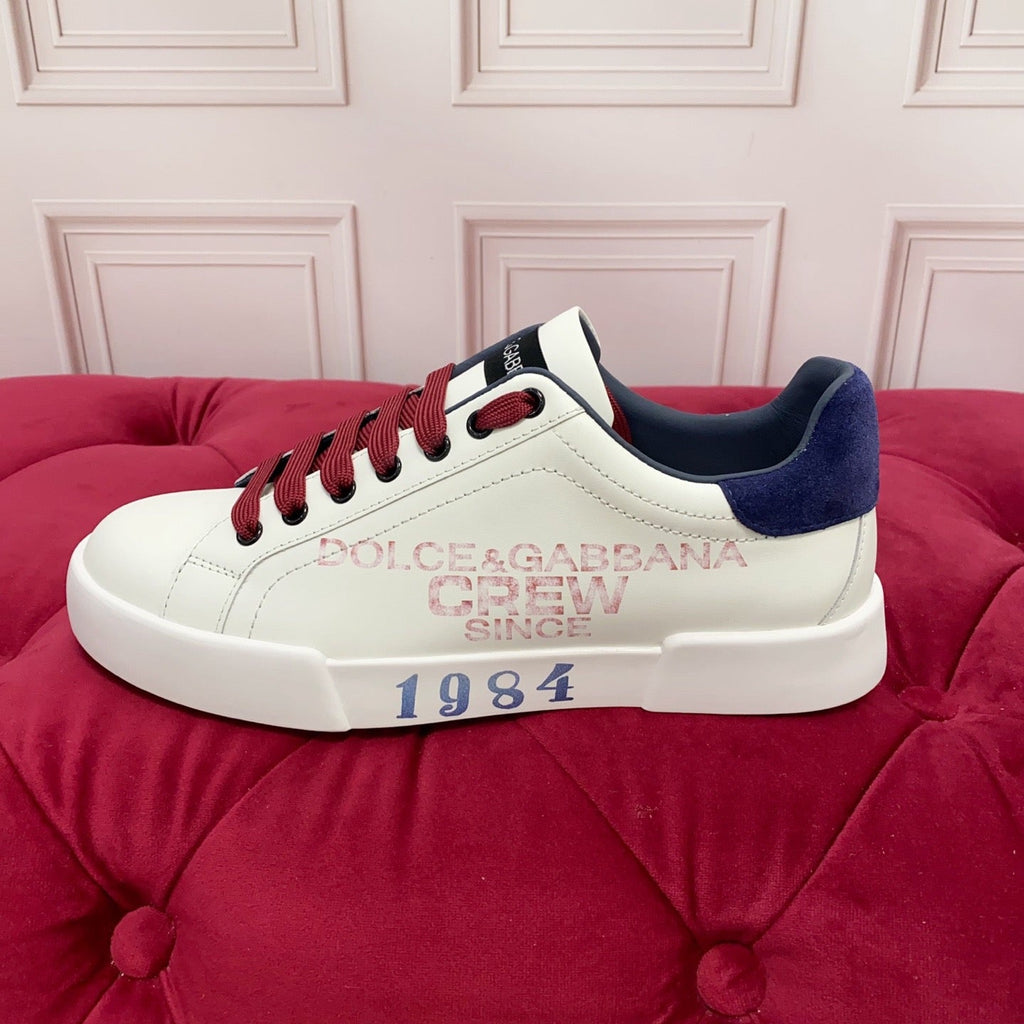 Dolce & Gabbana Portofino Graffiti Sneakers – Unisex Couple's Luxury Casual Shoes